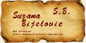 Suzana Bijelović vizit kartica